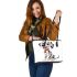 Dalmatian puppy cartoon character leather tote bag