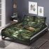 Deer and forest in the style of naturalistic bird portraits bedding set