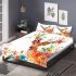 Deer with colorful flower horns bedding set