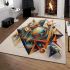 Dimensional geometric art add a three dimensional touch area rugs carpet