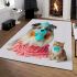 Dog and cat posing together area rugs carpet