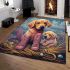 Dog and owner's cloud gazing area rugs carpet