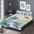 Dragonflies and bamboo flutes and musical notes bedding set