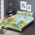 Dragonflies and guitar notes with children in spring bedding set