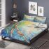 Dragonflies with bamboo flutes and stream in the summer bedding set