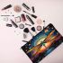 Dragonfly and Celestial Bodies A Surreal Night Scene Makeup Bag