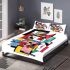Drawing of an abstract composition bedding set