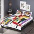 Drawing of an abstract composition bedding set