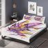 Drawing of an abstract design with lines bedding set