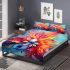 Dynamic colorful floral painting bedding set