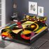 Dynamic composition of geometric shapes and colorful lines bedding set