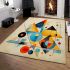 Dynamic geometric abstraction in early 20th century style area rugs carpet