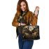 Eagles and dream catchers leather tote bag