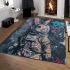 Easter bunny in an astronaut suit area rugs carpet