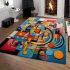 Embracing controlled chaos in geometric art area rugs carpet