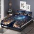 Enchanted cat in the celestial library bedding set