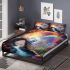 Enchanted cat on the fantasy bridge bedding set