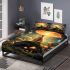 Enchanted feline amidst the mushroom grove bedding set