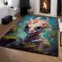 Enchanted forest dragon area rugs carpet