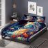 Enchanted forest feline bedding set