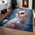 Enchanted owl and moonlit bubbles area rugs carpet