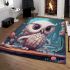 Enchanted owl and whimsical mushrooms area rugs carpet