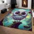 Enchanted owl in magical forest area rugs carpet