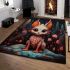 Enchanting creature in meadow area rugs carpet