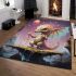 Enchanting dragon with balloon area rugs carpet