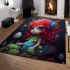 Enchanting fairy in lush forest area rugs carpet