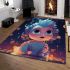 Enchanting mermaid and bubbles area rugs carpet