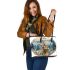 Enchanting watercolor design featuring the majestic elk leather totee bag