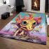 Fantastical floral creature area rugs carpet