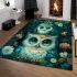 Fantasy cute baby owl with big blue eyes area rugs carpet