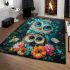 Fantasy cute baby owl with big blue eyes area rugs carpet