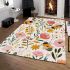Featuring pastel flowers and bees area rugs carpet