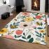 Featuring pastel flowers and bees area rugs carpet