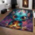 Fiery dragon's lair area rugs carpet