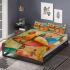 Fish in the style with simple geometric shapes bedding set