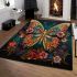 Floral fantasy the exquisite butterfly area rugs carpet