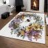 Flowers and bumblebee area rugs carpet
