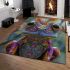 Frog with big eyes symmetrical face area rugs carpet