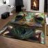 Frog with big eyes symmetrical face area rugs carpet