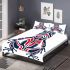 Frog with blue and red colors bedding set