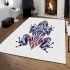 Frog with blue and red colors area rugs carpet