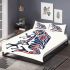 Frog with blue and red colors bedding set