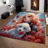 Girl and her beloved dog area rugs carpet
