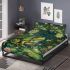 Glowing green frog sits on the water's surface bedding set