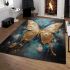 Golden butterfly oasis area rugs carpet