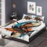 Graffiti style drawing of an abstract geometric shape bedding set